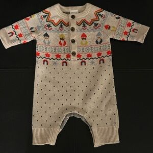 Hanna Anderson Holiday Gnome Rainbow Romper